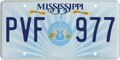 MS license plate PVF977