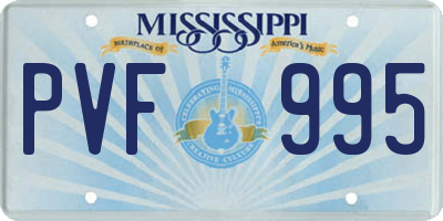 MS license plate PVF995