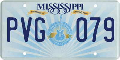 MS license plate PVG079
