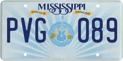 MS license plate PVG089