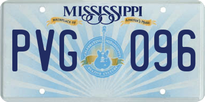 MS license plate PVG096