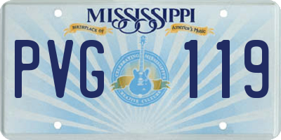 MS license plate PVG119
