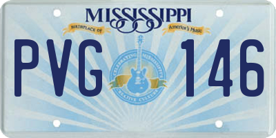 MS license plate PVG146