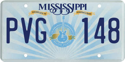 MS license plate PVG148