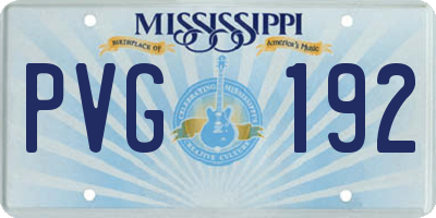 MS license plate PVG192