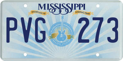 MS license plate PVG273