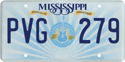 MS license plate PVG279
