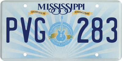 MS license plate PVG283