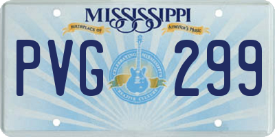 MS license plate PVG299
