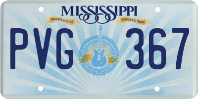 MS license plate PVG367
