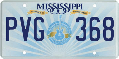 MS license plate PVG368