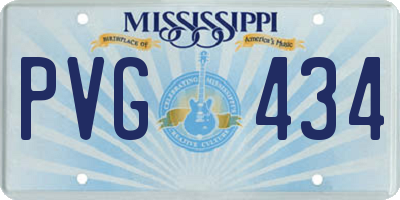 MS license plate PVG434