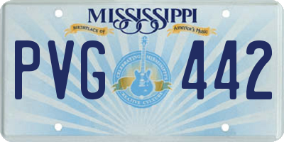 MS license plate PVG442