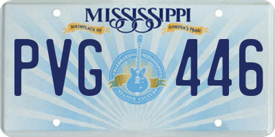 MS license plate PVG446