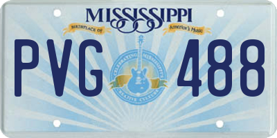 MS license plate PVG488