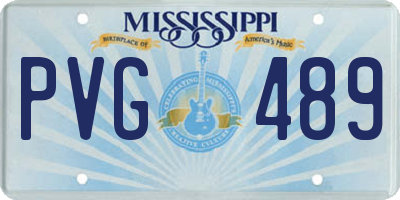 MS license plate PVG489