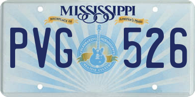 MS license plate PVG526