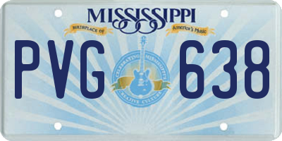 MS license plate PVG638