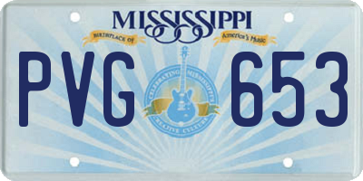 MS license plate PVG653