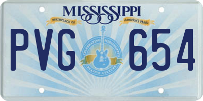 MS license plate PVG654