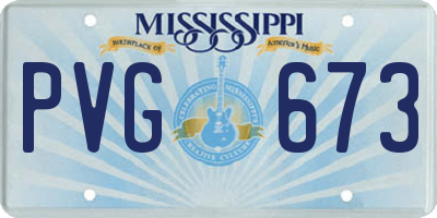 MS license plate PVG673