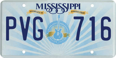 MS license plate PVG716