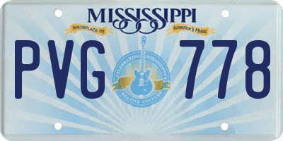MS license plate PVG778