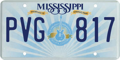 MS license plate PVG817
