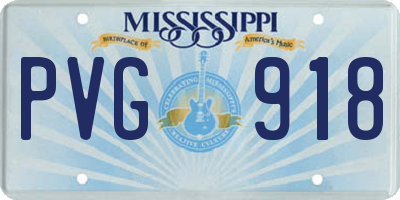 MS license plate PVG918