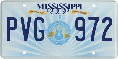 MS license plate PVG972