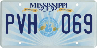 MS license plate PVH069