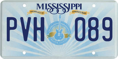 MS license plate PVH089