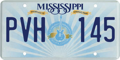 MS license plate PVH145