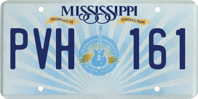 MS license plate PVH161