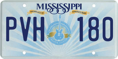 MS license plate PVH180