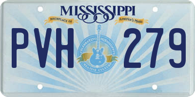MS license plate PVH279