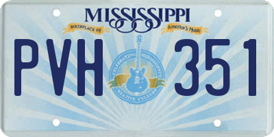 MS license plate PVH351