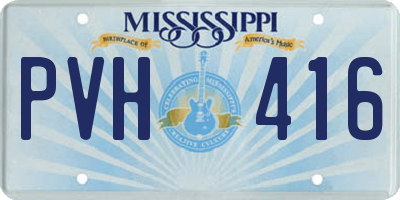 MS license plate PVH416