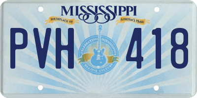 MS license plate PVH418