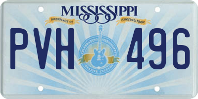 MS license plate PVH496