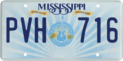 MS license plate PVH716