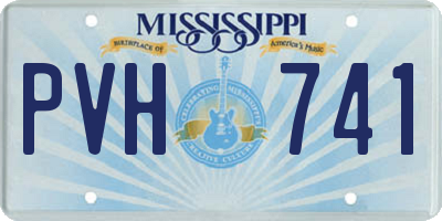 MS license plate PVH741