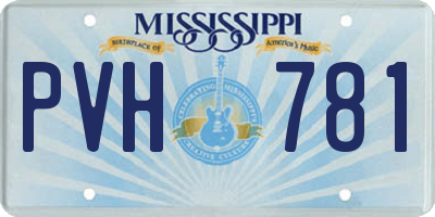 MS license plate PVH781
