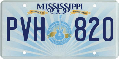 MS license plate PVH820