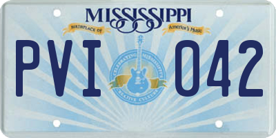 MS license plate PVI042
