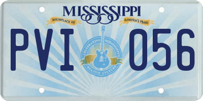MS license plate PVI056