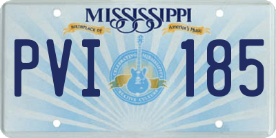 MS license plate PVI185