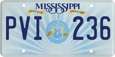 MS license plate PVI236