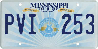 MS license plate PVI253