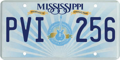 MS license plate PVI256